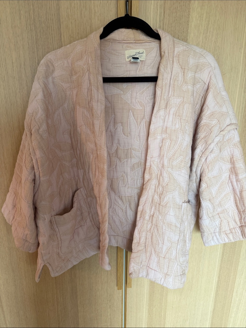 Universal Thread Quilted Light Pink Shawl Collar Jacket